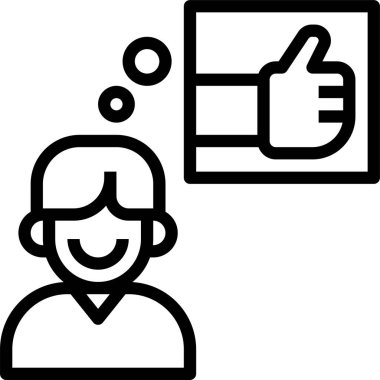 İyi yorum simgesi, vektör illüstrasyonu