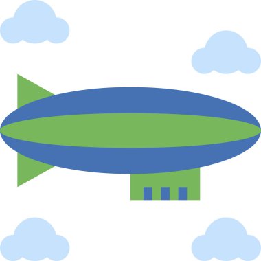 Hava gemisi simgesi, vektör illüstrasyonu