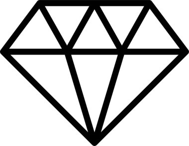 Elmas simgesi, vektör illüstrasyonu