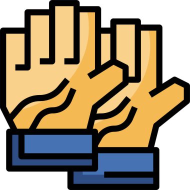 Dalış eldiveni simgesi, vektör illüstrasyonu