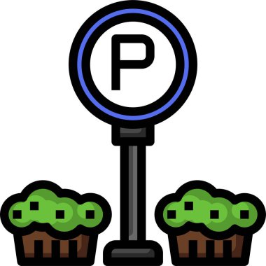 Simge vektör otopark