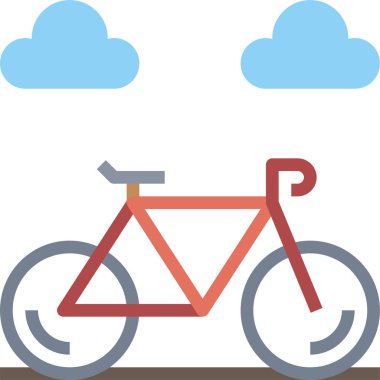 Bisiklet simgesi, vektör illüstrasyonu