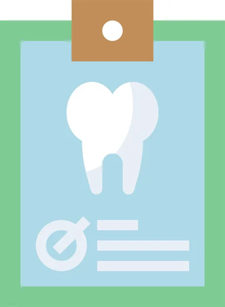 Dentist Report Icon Vector Illustration — Stock Vector