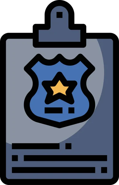 Police Badge Icon Vector Illustration — Stock Vector