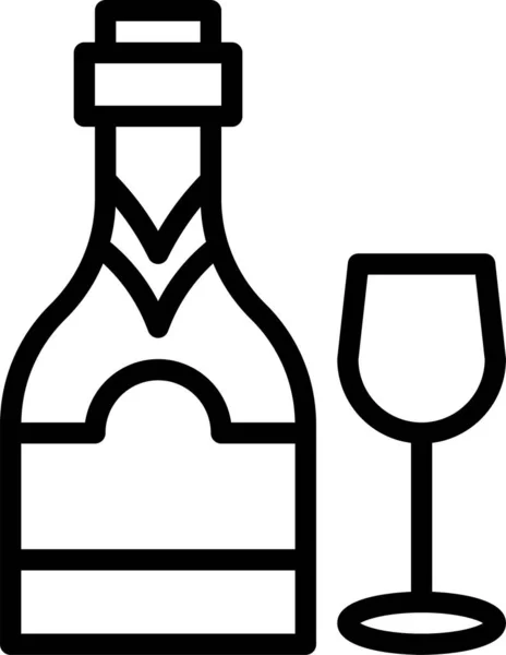 Icona Champagne Illustrazione Vettoriale — Vettoriale Stock