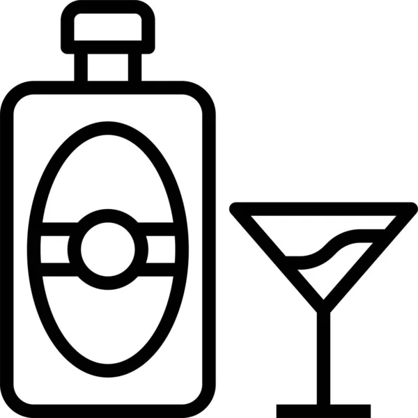 Icona Vettoriale Del Cocktail Simbolo Dell Alcol Moderna Semplice Illustrazione — Vettoriale Stock