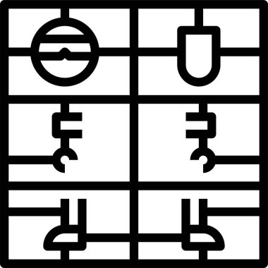 Robot teknolojisi mekanik konsept vektör çizimi 