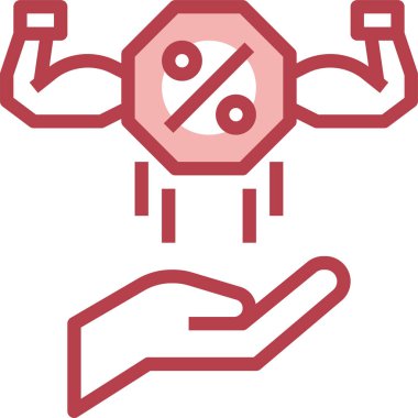 İş komisyonu simgesi, vektör illüstrasyonu