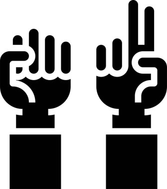 El hareketi simgesi, vektör illüstrasyonu