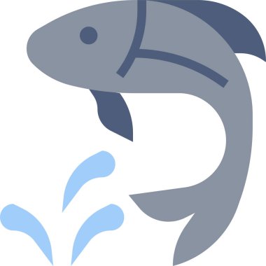 balık simgesi, vektör illüstrasyonu