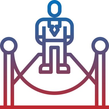 Kırmızı halı vektör illüstrasyonunda ünlü 