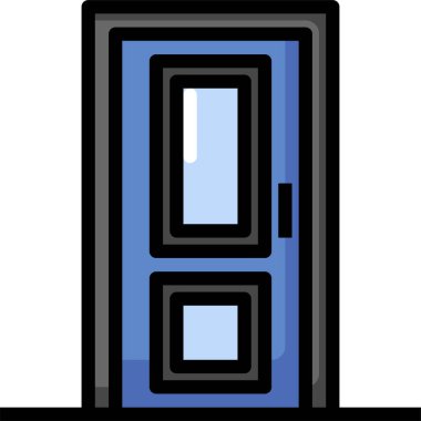 Kapı simgesi, vektör illüstrasyonu