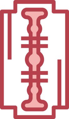 Berber dükkanı bıçak ikonu, vektör illüstrasyonu 