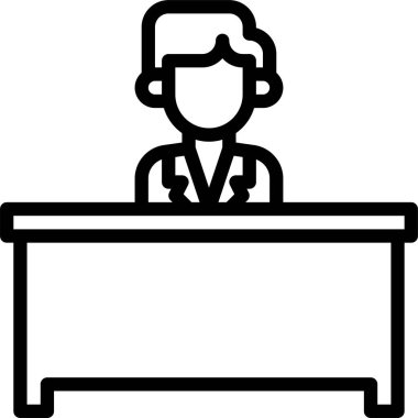 Patron simgesi, vektör illüstrasyonu