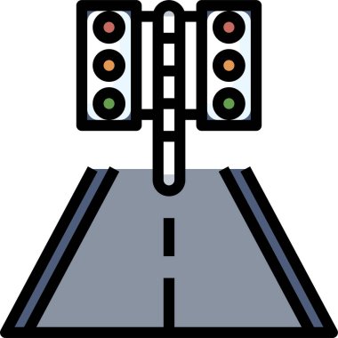 Yol yolu konumu konum konsept vektör illüstrasyon simgesi 