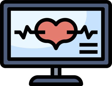 kalp sağlık ikonu vektör illüstrasyonu 