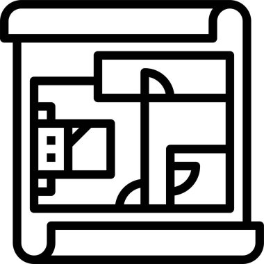 Şablon simgesi, vektör illüstrasyonu