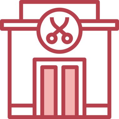 Kuaför Dükkanı kutsal kişilerin resmi, vektör çizim 