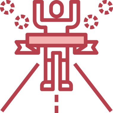 Kupa, ödül, vektör simgesi düz stilde.