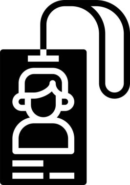 kimlik kartı simgesi, vektör illüstrasyonu