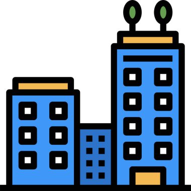 Şirket simgesi, vektör illüstrasyonu