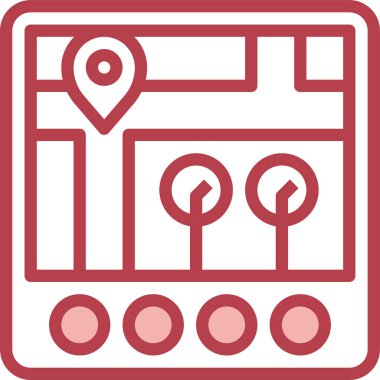 Yol yolu konumu konum konsept vektör illüstrasyon simgesi 