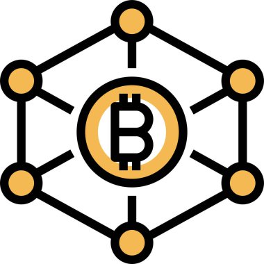 blockchain simgesi, vektör illüstrasyonu