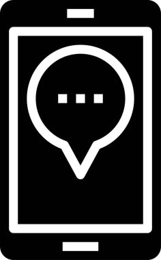 Sohbet simgesi, vektör çizimi