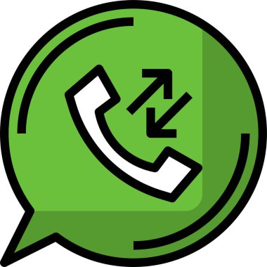 telefon arama simgesi, vektör illüstrasyonu