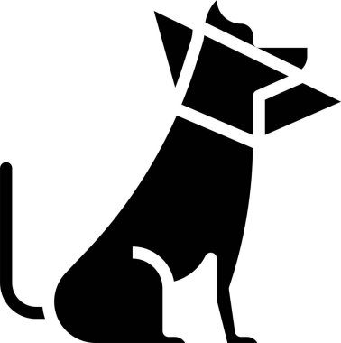 Köpek konisi simgesi, vektör çizimi