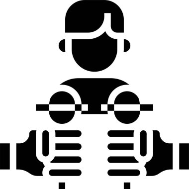 İnsanlar vektör illüstrasyonlu grafik simgesi 