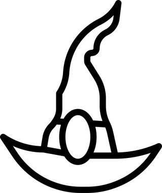 Cadı şapka simge, vektör çizim tasarım. Cadılar Bayramı koleksiyonu.