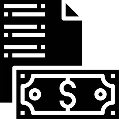 Maliyet simgesi, vektör illüstrasyonu