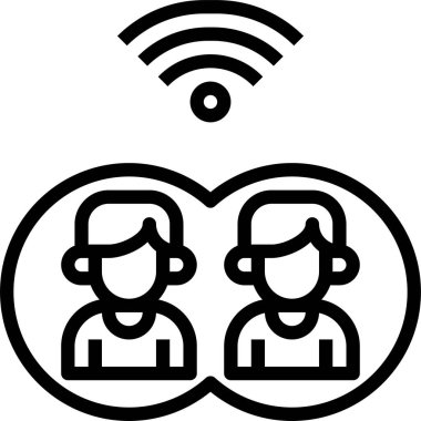 Eşzamanlı uzay simgesi, vektör illüstrasyonu