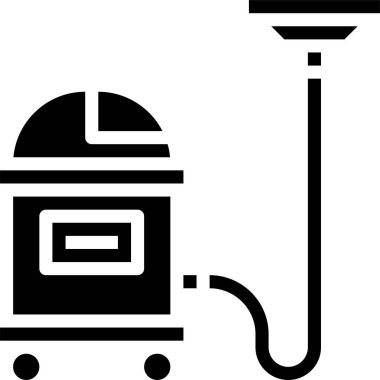 Elektrik süpürgesi simgesi, vektör illüstrasyonu