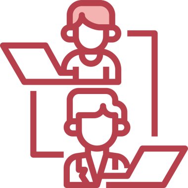 İnsanlar vektör illüstrasyonlu grafik simgesi 