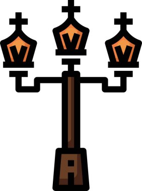 sokak lambası vektör çizim