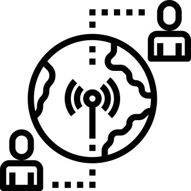 iletişim simgesi, vektör illüstrasyonu