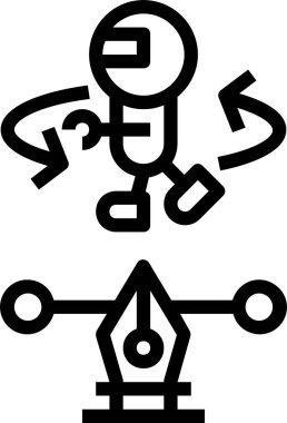 Robot teknolojisi mekanik konsept vektör çizimi 