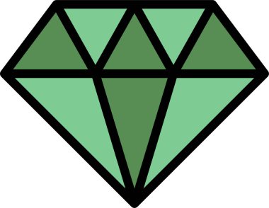 Elmas simgesi, vektör illüstrasyonu