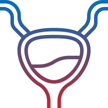 Mesane simgesi, vektör illüstrasyonu