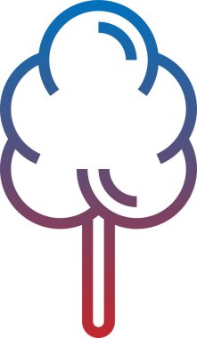 Pamuk helva ikonu, vektör illüstrasyonu