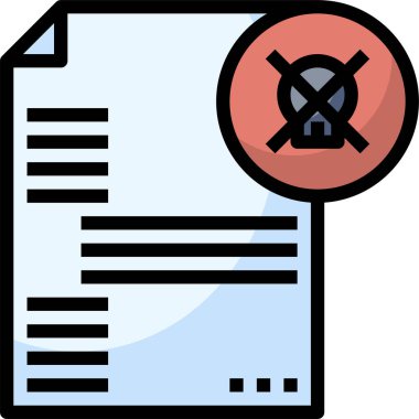 Kağıt belge simgesi. İzole edilmiş sembol. Beyaz arkaplanda vektör illüstrasyonu.