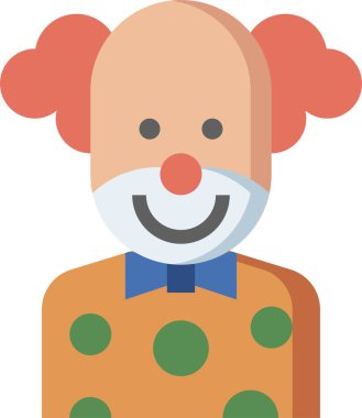 Palyaço simgesi, vektör illüstrasyonu