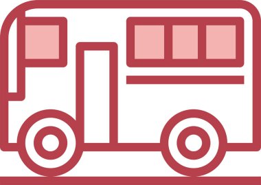 Otobüs koçu simgesi, vektör illüstrasyonu