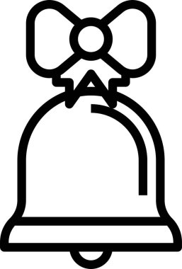 Noel çanı simgesi, vektör illüstrasyonu
