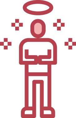 İkona inan, vektör illüstrasyonu