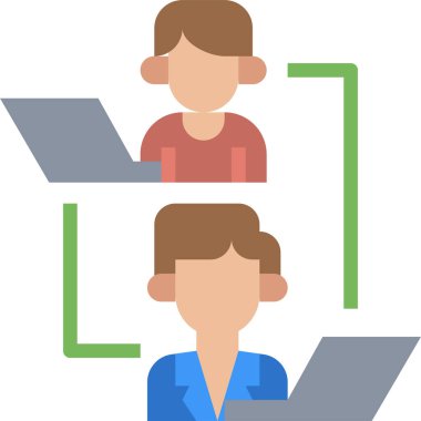 İnsanlar vektör illüstrasyonlu grafik simgesi 