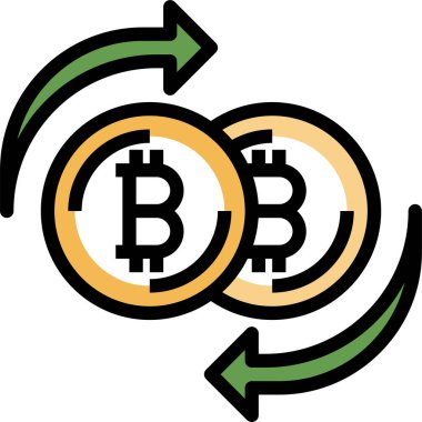 Kripto para birimi simgesi, vektör illüstrasyonu