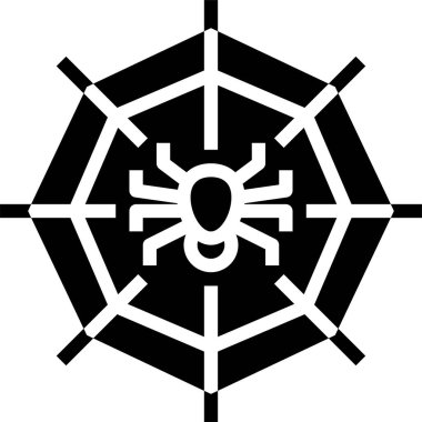 Örümcek Web Cadılar Bayramı kavramı düz simgesi